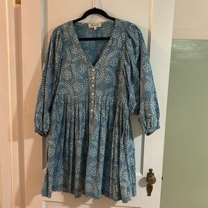 NWOT Madewell Blue Flower Dress